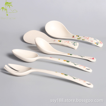 Bamboo fiber spoon fork